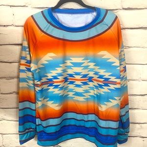 Unbranded women’s casual astic retro printed long sleeve size :xl